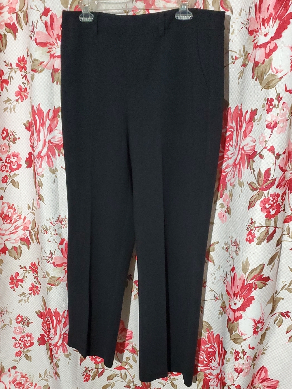 Charter Club Black Straight-Leg Dress Trousers